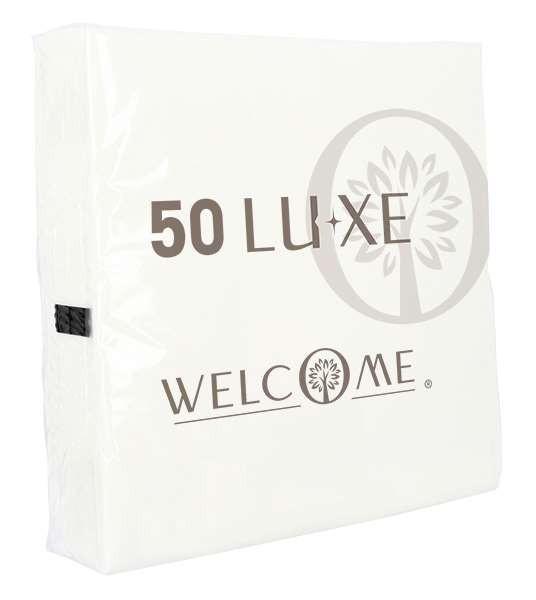 SERVIETTE LUXE OUATE 2P BLANCHE 38x38  x 2400 ECOLABEL