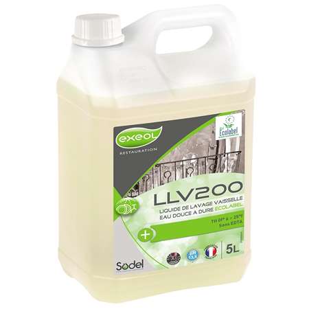 EXEOL LLV 200  LAVAGE VSL TTES EAUX  BIDON 5 L   Ecolabel
