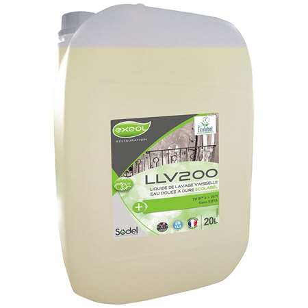 EXEOL LLV 200  LAVAGE VSL TTES EAUX  BIDON 20 L  Ecolabel