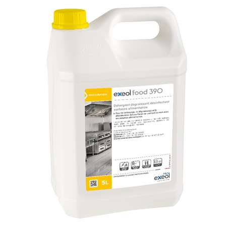 EXEOL FOOD 390  DETERG DEGRAISSANT DESINFECTANT  BIDON 5 L