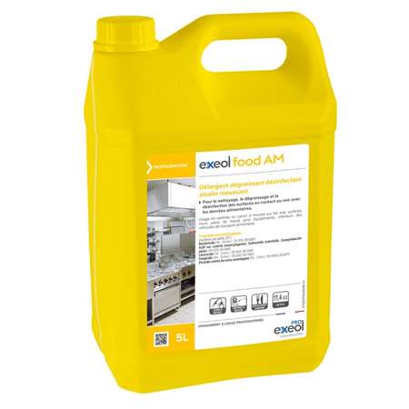 EXEOL FOOD AM DETERG.DEGRAIS.DESINFECT.MOUSSANT  BIDON 5 L